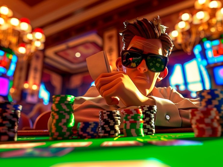 Antarmuka blackjack langsung dengan statistik dealer